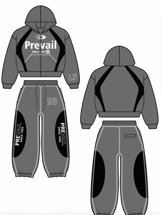 Legends Prevail Two Tone Suit Gray/Black