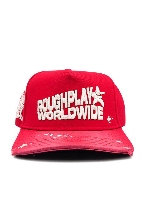 Roughplay Hat Red Paint Splatter