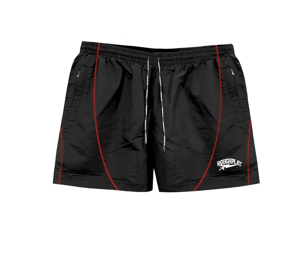 Roughplay Nylon Shorts Black/Red