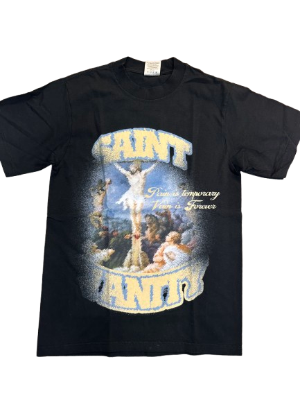 Blurry cross Saint vanity T-shirt