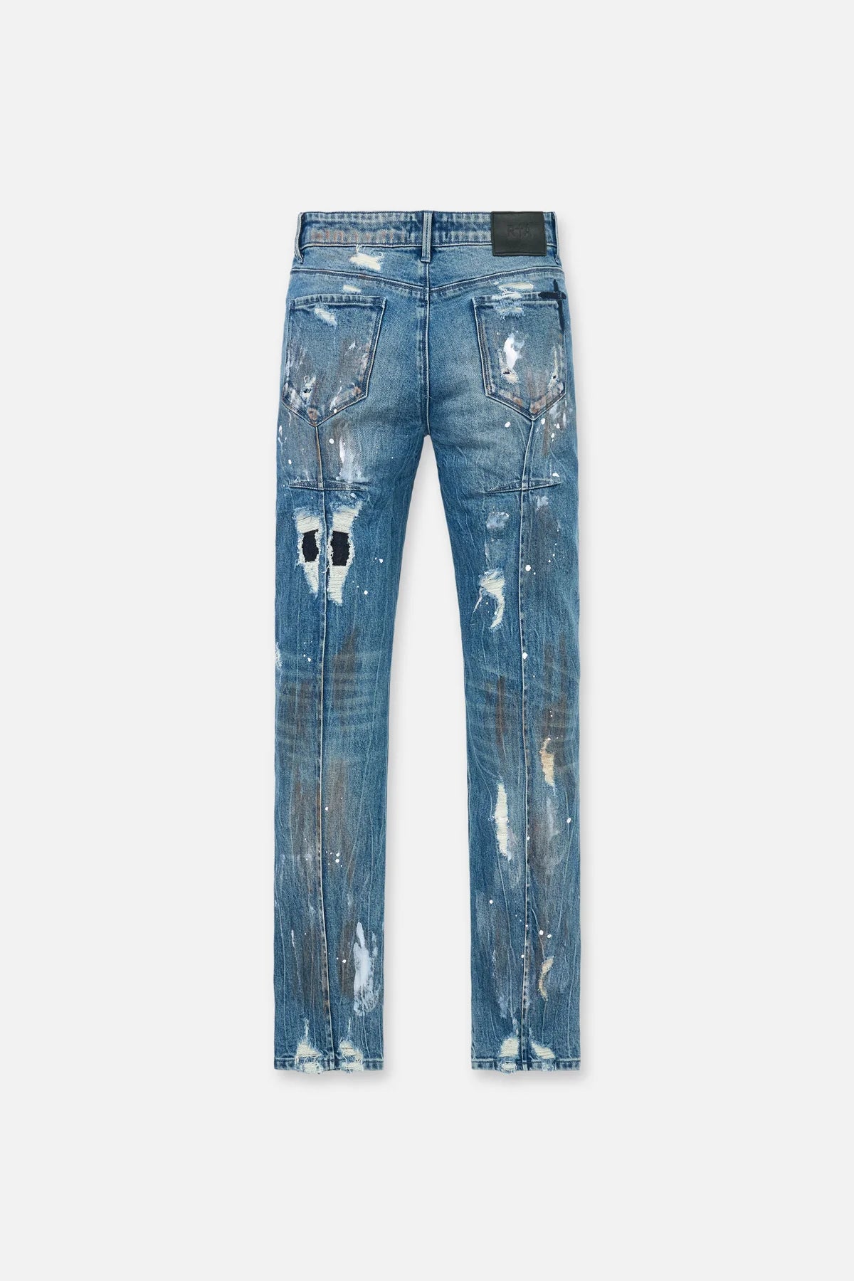 RTA Clayton Skinny Jean Glitch Blue
