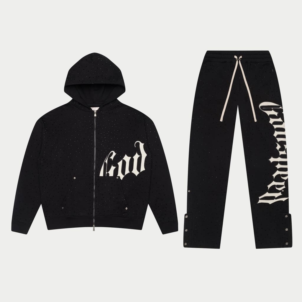 Godspeed OG Logo VVS 💎 Sweatsuit V2 'Black/White'
