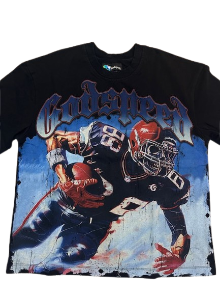 Godspeed Football Black short sleeve