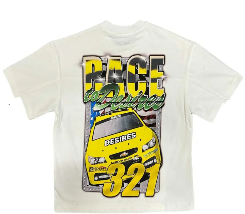 Bottega Desires 'Race' White Tee