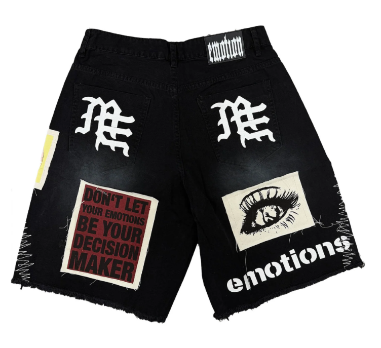 Mixed Emotions Black “Chaos” Carpenter Shorts