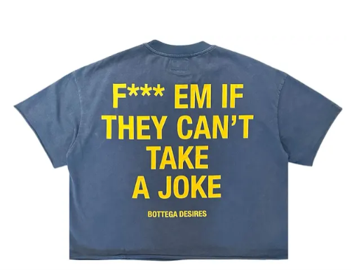 Bottega Desires 'F*ck Em' T-shirt Blue/Yellow
