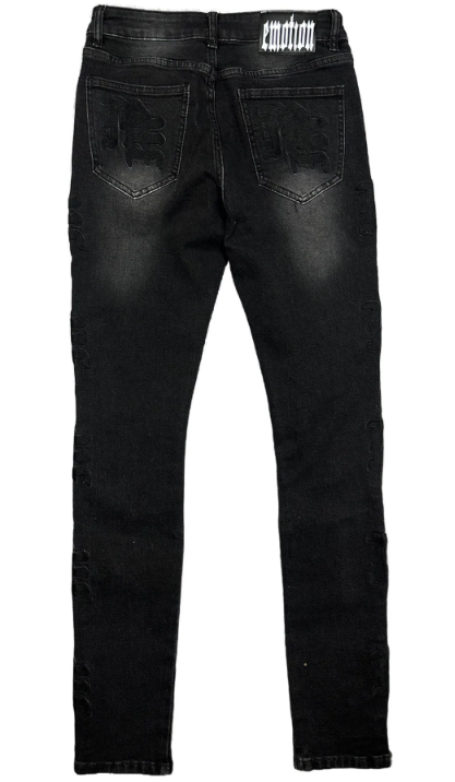 Mixed Emotions ‘Midnight’ Monogram denim