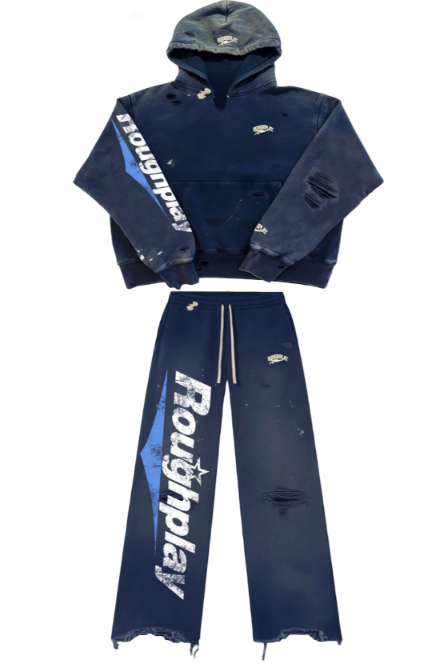Roughplay Sweatsuit NAVY/LIGHT BLUE STRAIGHT LEG SET