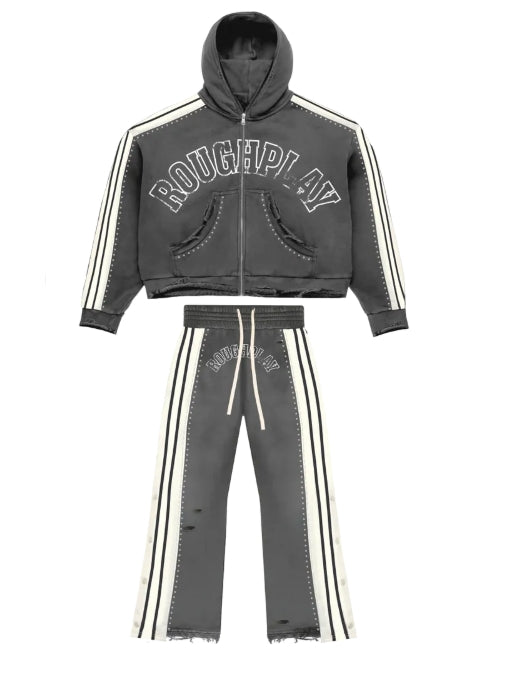 RoughPlay🩹Stripe Sweatsuit (GRY)