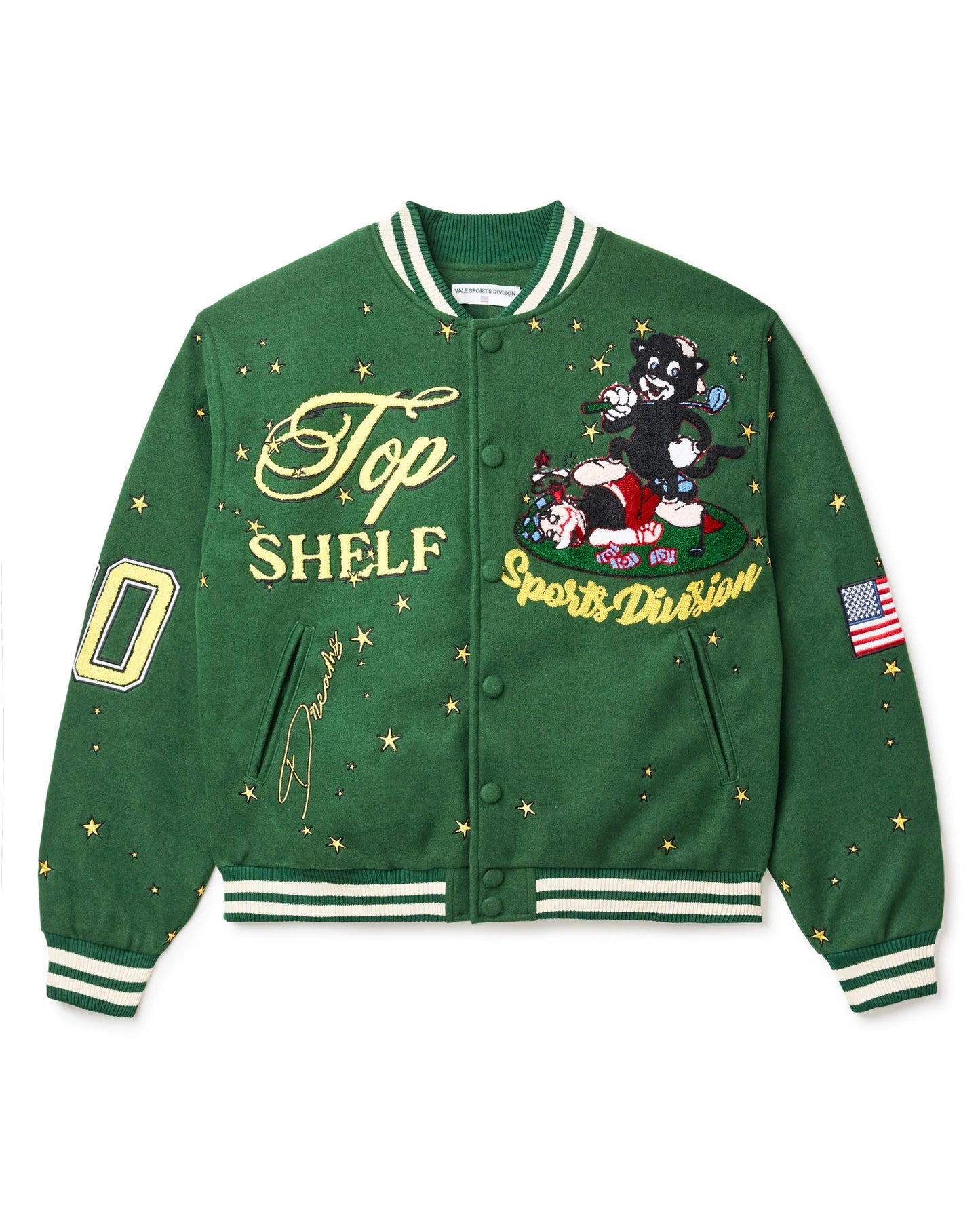 Vale Forever Moon Varsity Jacket 'Green'