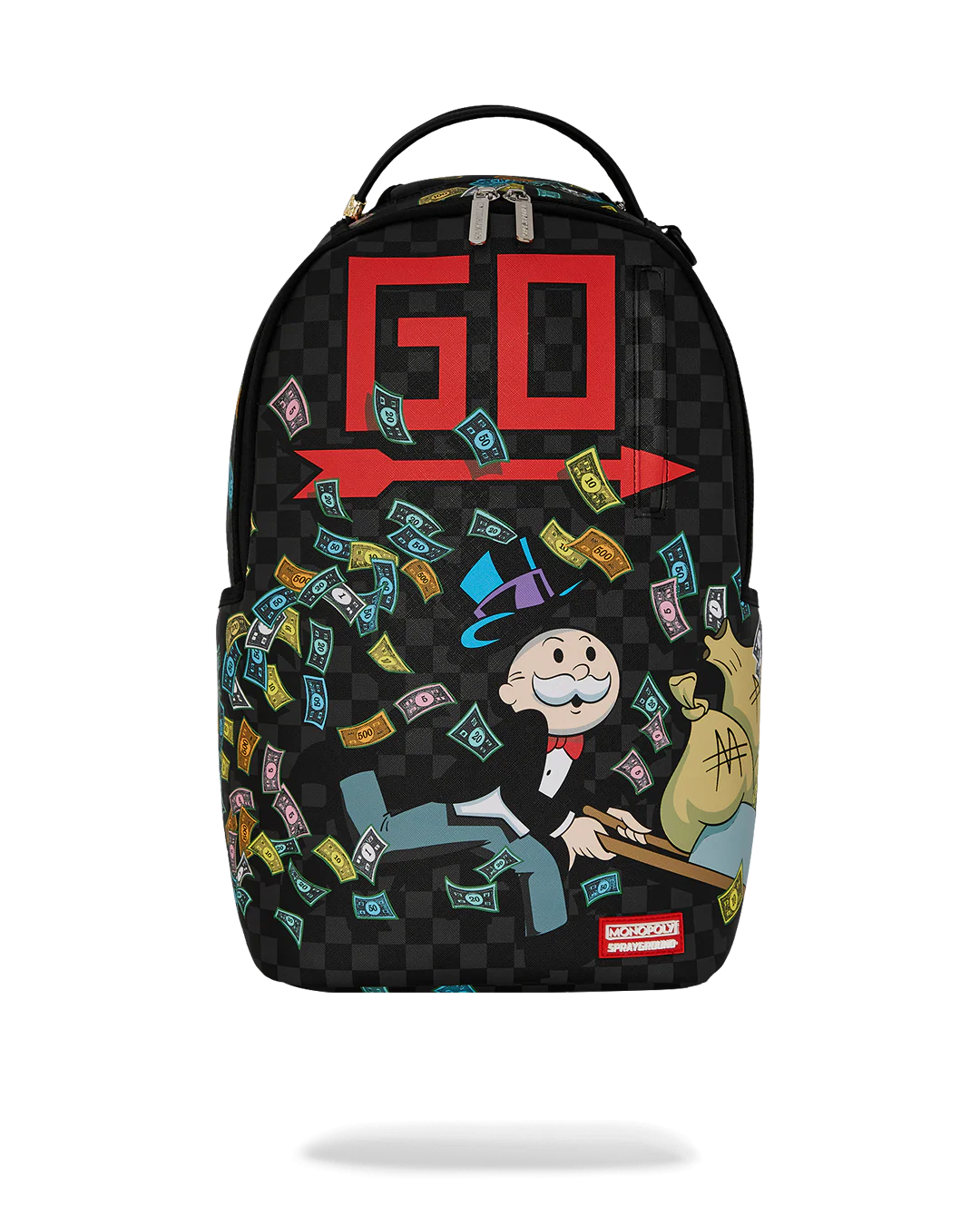 MONOPOLY WHEEL BARREL BACKPACK sprayground