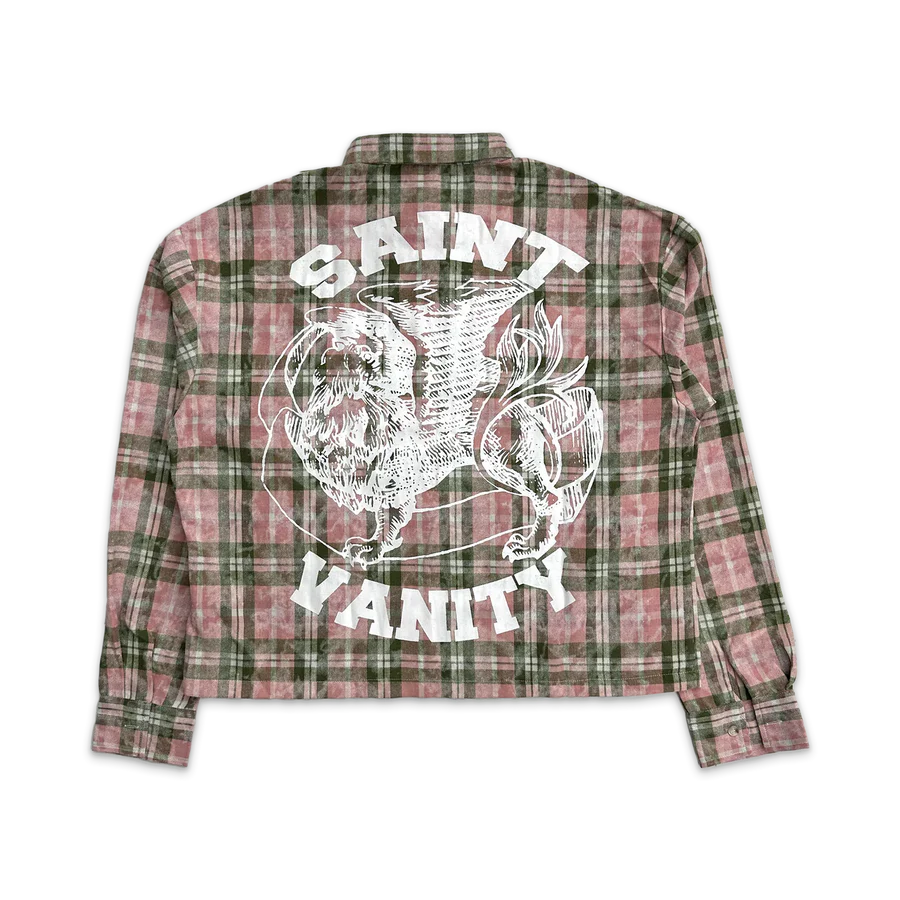 Saint Vanity Classic Logo Flannel (Pink/Green)