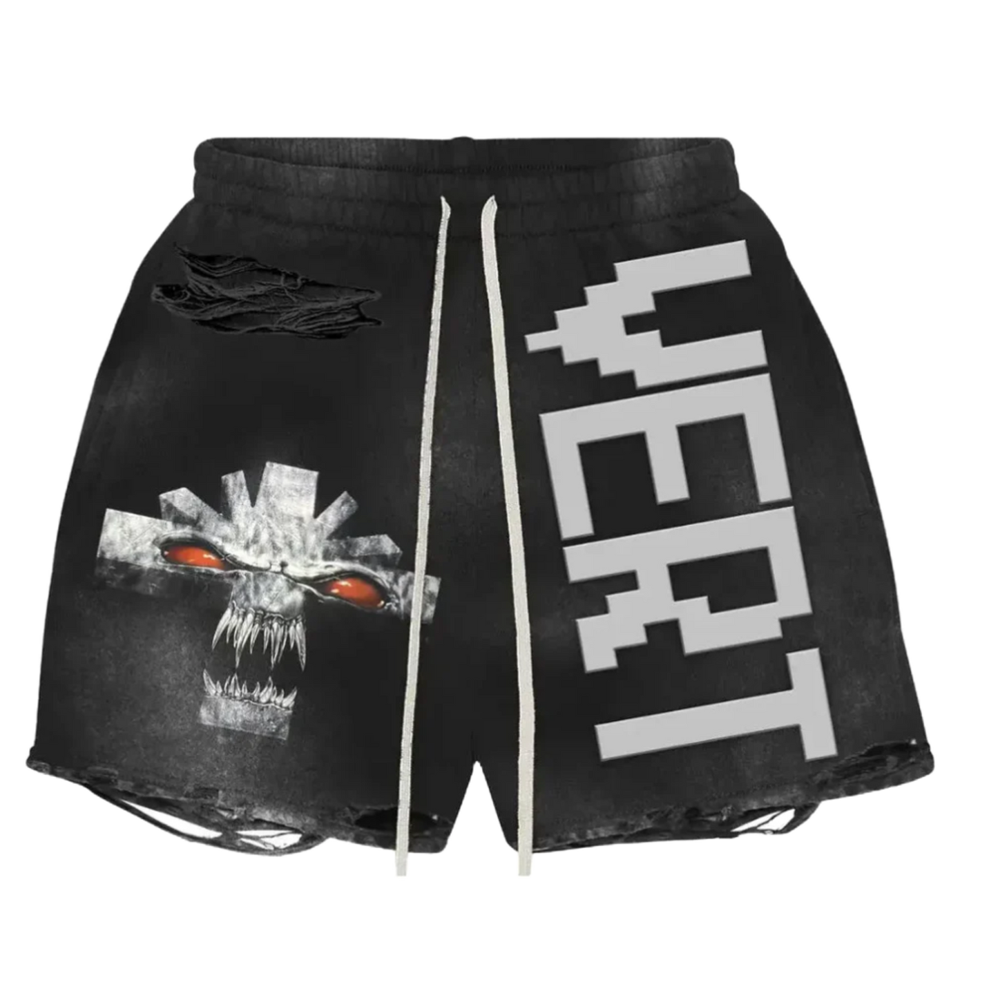 Vertebrae Monster Black Shorts