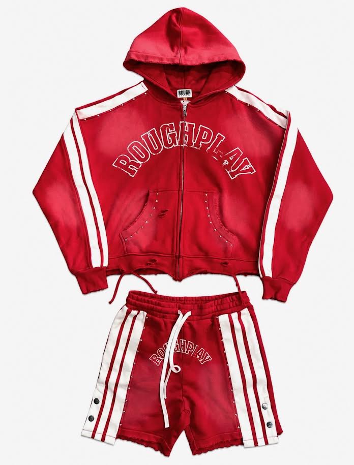 Roughplay Hoodie/short set 'Red'