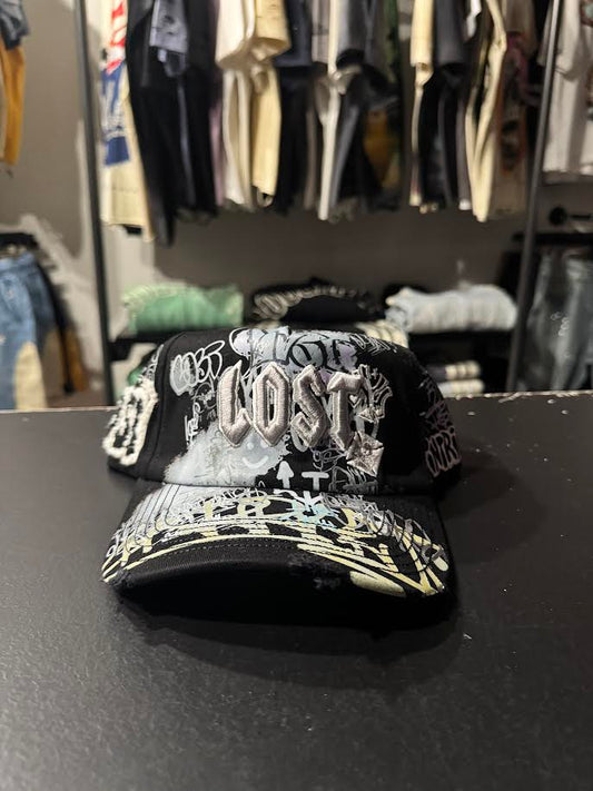Lost Intricacy 'NY Canvas' Black Cap gray letter