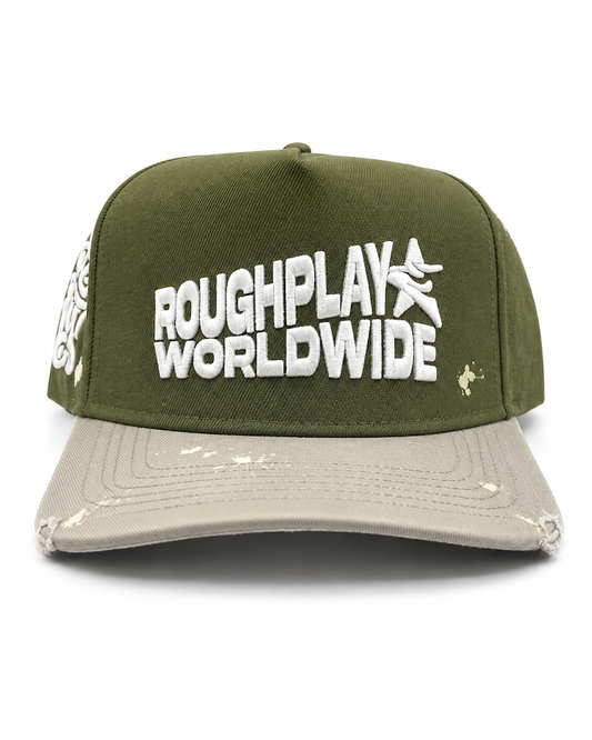 Roughplay Hat Green/GRY Paint Splatter