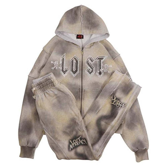 Lost Intricacy "grey grudge" Sweatsuit