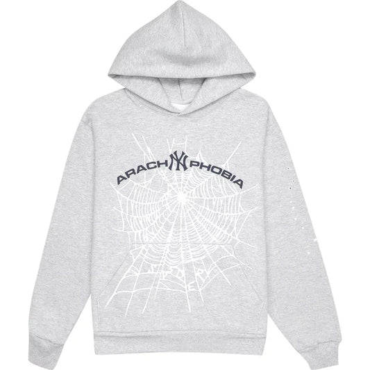 Sp5der Arach NY Phobia Hoodie 'Ash Grey'