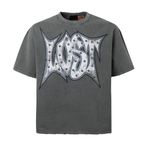 Grey Lost Outline T-Shirt