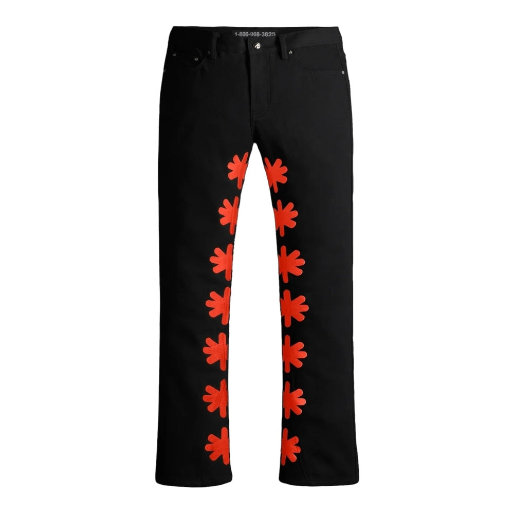 LostSHDW denim Jeans " Red on Black "