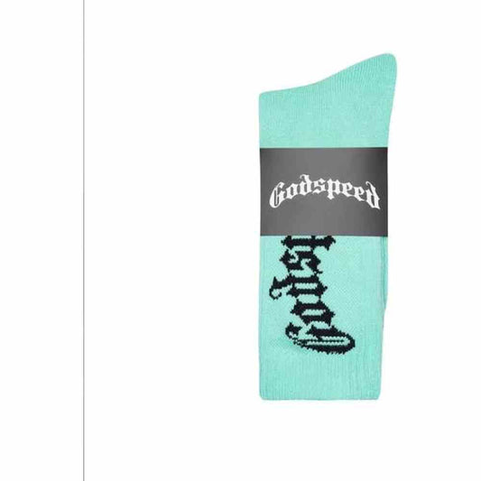 Godspeed OG Logo Socks " Neon Teal "