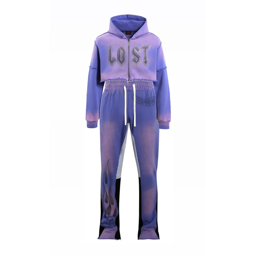 Lost Intricacy Women's Cropped "Solar" Sweatsuit