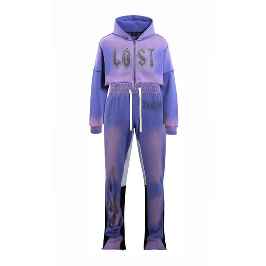 Lost Intricacy Women's Cropped "Solar" Sweatsuit