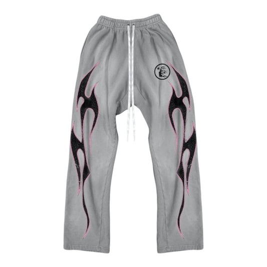 HellStar Sweatpants " Grey/Pink "