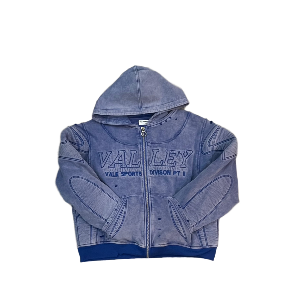 VALE BLUE ZIP UP HOODIE