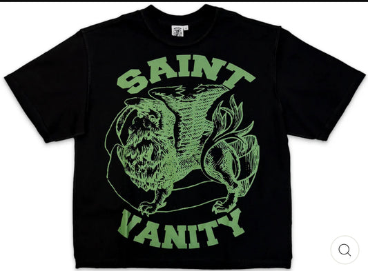 SAINT VANITY GRIFFIN LOGO TEE BLACK/ARMY GREEN