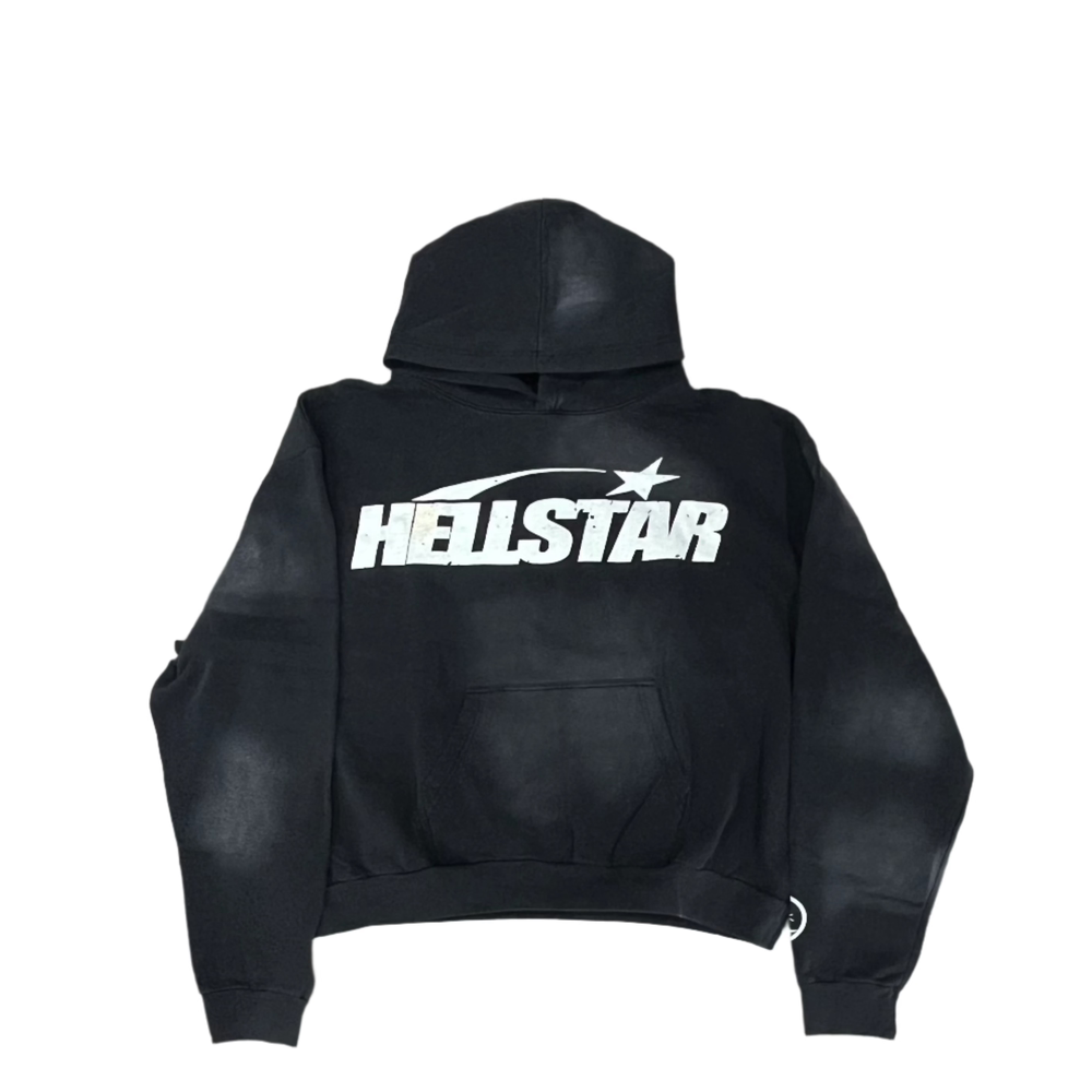 Hellstar black washed hoodie