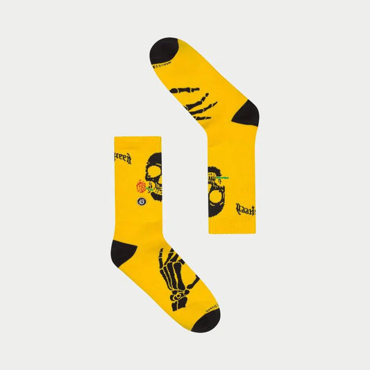 GODSPEED Skull Rose Sock (Yellow)
