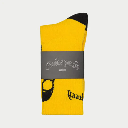 GODSPEED Skull Rose Sock (Yellow)