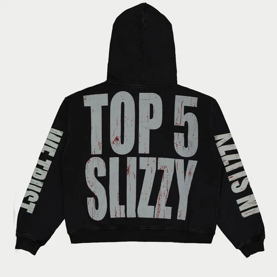 Top 5 Slizzy VVS Hoodie (Black Wash) Godspeed