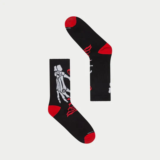 Godspeed Ten Toes Down Sock (Black/Red)