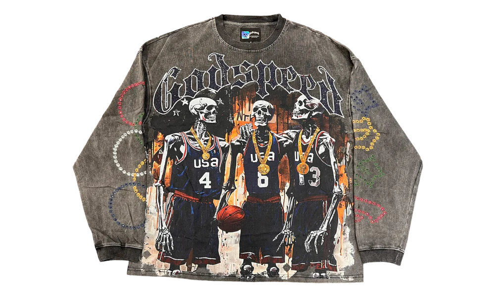 Godspeed Dream Team Washed Black VVS Longsleeve T-Shirt