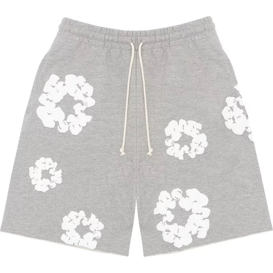 Denim Tear The Cotton Wreath Shorts “ Grey “