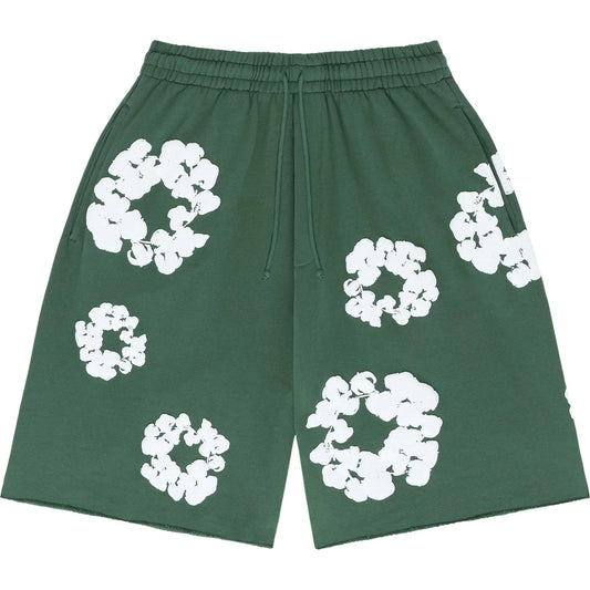 Denim Tear The Cotton Wreath Shorts “ Hunter Green  “