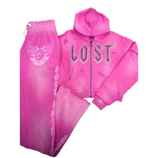 Lost Intricacy "Hole" Women's Cropped Sweatsuit