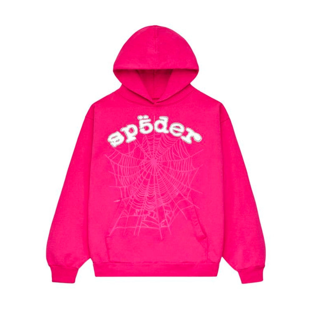 Sp5der Web Hoodie pink bedazzled