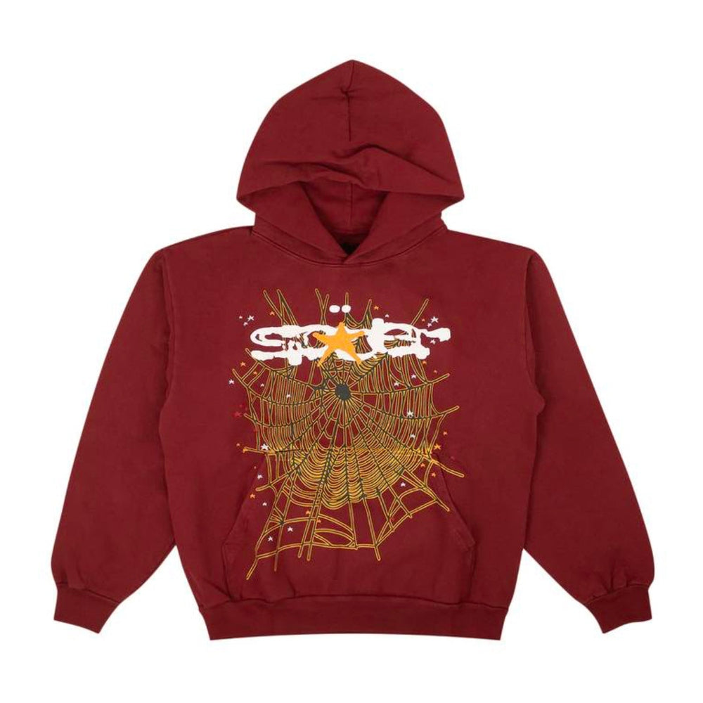 Sp5der Web Hoodie burgundy