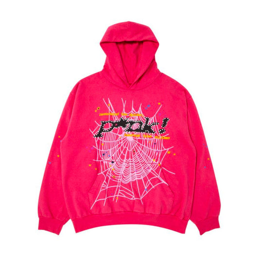 Sp5der pink hoodie