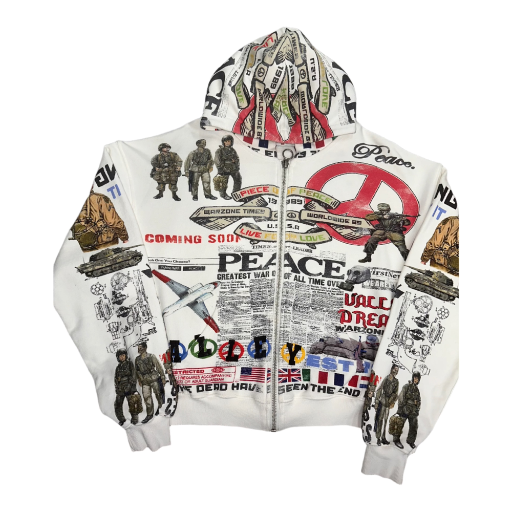 VALE WHITE PEACE ZIP UP