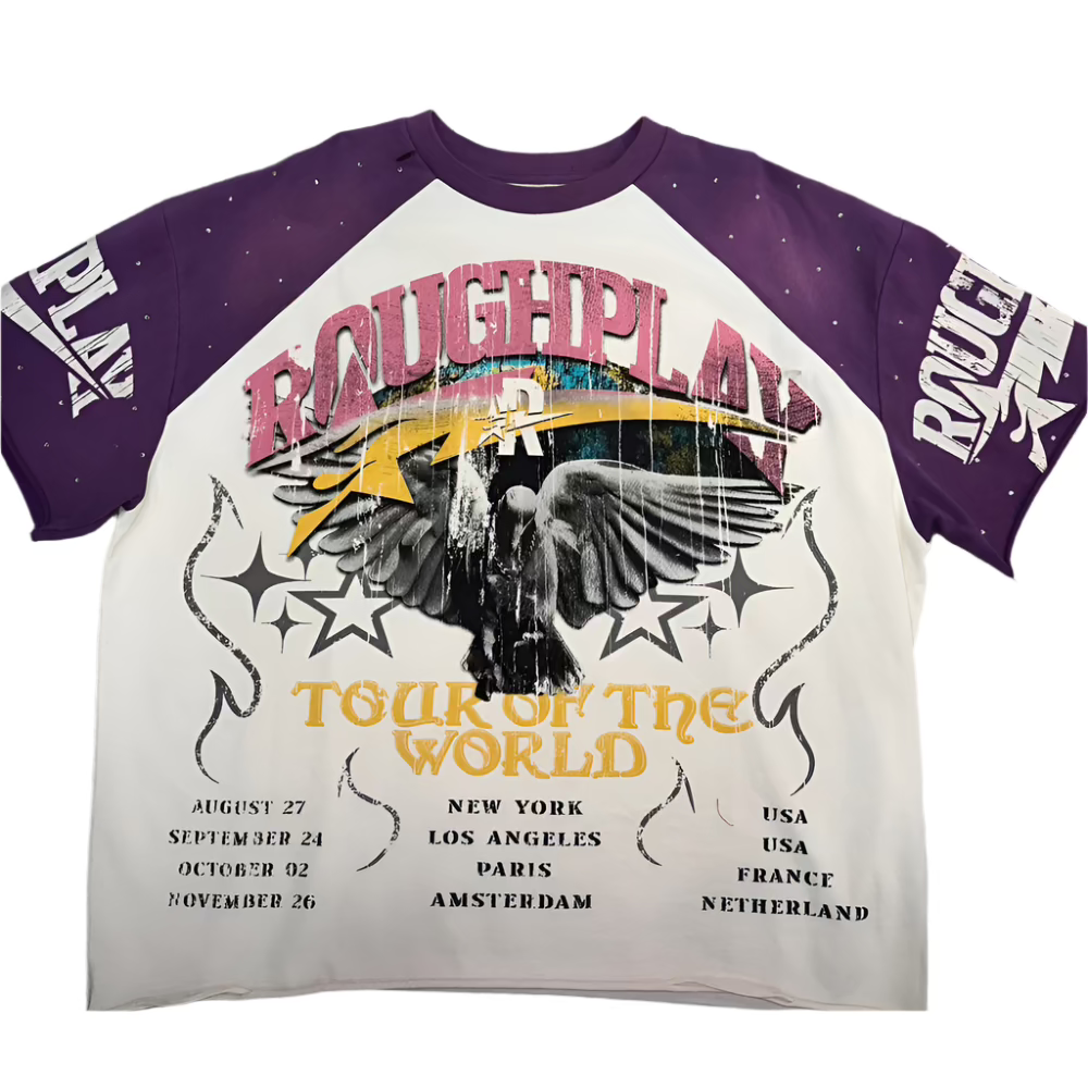 RoughPlay t shirt white and purple