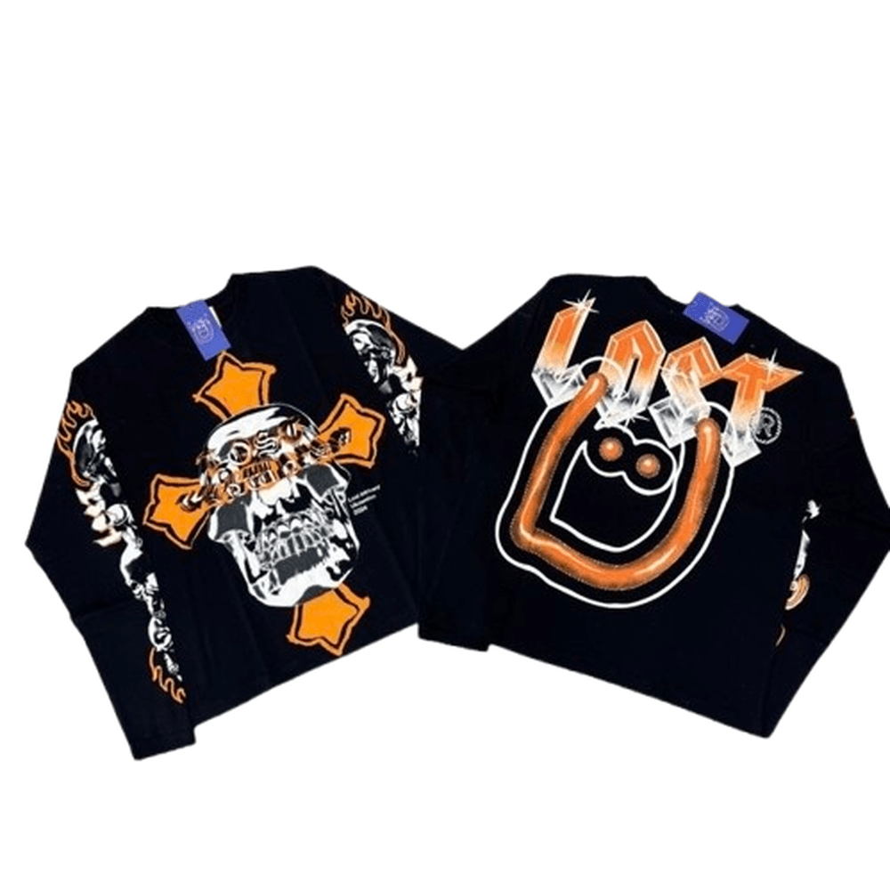 Lost Intricacy "UNK Black Orange" Long Sleeve