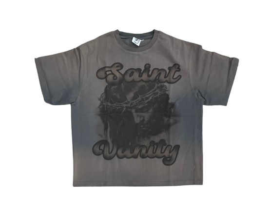 Saint Vanity Jesus T-Shirt Brown