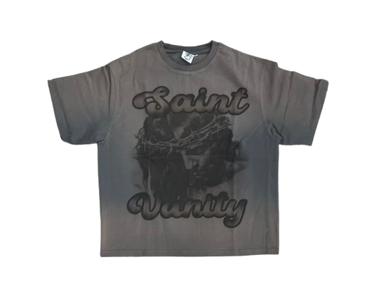 Saint Vanity Jesus T-Shirt Brown