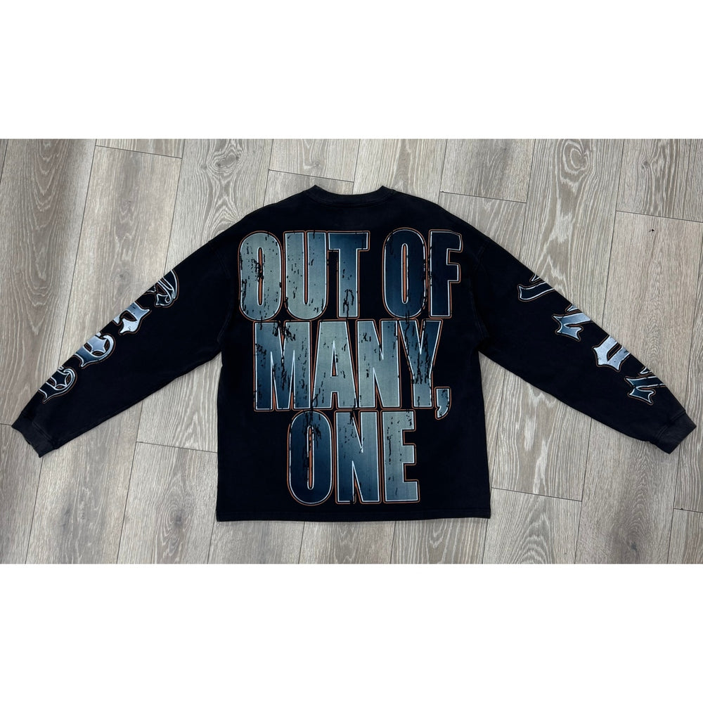 Godspeed out of many one black long sleeve