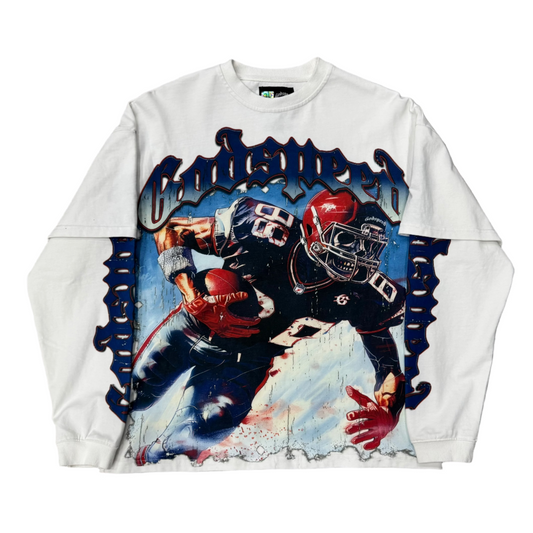 godspeed white football longsleeve