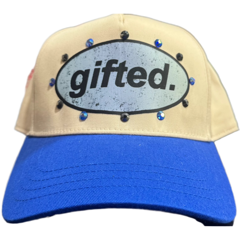 GIFTED Hat royal blue, cream, ashed blue